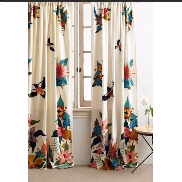 Anthropologie Other - New Anthropologie Soaring Starlings Curtain 50 x 63 Single Panel